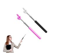 2 Pcs Telescopic Teachers Pointer, Extendable Hand Pointer Stick, Retractable Finger Pointer for Classroom Teaching, Mini Pointer Tool for Kindergarten Elementary School Teachers