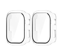 2 PCS Tempered Glass+Case Screen Protector Frame Bumper Cover Anti-Scratch Hard PC Full Coverage Proctective Case PC Case with Screen Protector for Huawei Watch D2 Case (White)