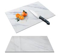 2 Pcs Tempered Glass Cutting Board 40x30cm Non-Slip Worktop Saver Chopping Board Countertop Saver Scratch Resistant Heat Resistant Shatter Resistant Dishwasher Safe 40 * 30cm Marble