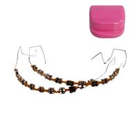 2 Pcs Temporary Dental Fake Braces, Colorful Tooth Decoration with Metal Wires & Box, Practice Props for Dental Students, Orthodontists to Explain