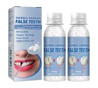2 Pcs Temporary Filling Kit,Moldable False Teeth Filler,Tooth Filling Repair Kit for Temporary Fixing Missing Broken Dislodged Crowns False Teeth