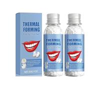 2 Pcs Temporary Tooth Filling Repair Kit, Secure Fit Tooth Repair Kit, Moldable Dental Repair Beads for Fixing Dislodged Crowns Missing or Broken Teeth