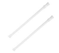 2 PCS Tension Rods Extendable Net Curtain Rods 30-50cm No Drill Extension Curtain Poles for Closet Cupboard Wardrobe Window Kitchen