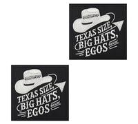 2 Pcs Texas Size,Big Hat,Big Egos Patch Texas USA Hook & Loop Fun Embroidered Patch Emblem Applique Cowboy Hat Decorative Accessories Tactical Patches for Clothes,Vest,Backpacks,Denim Jacket,Bag