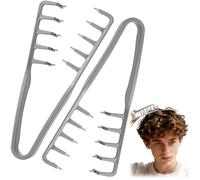 2 Pcs Texture Comb Men, Wide Tooth Hair Texture Combs, Texturising Combs, Nlsqw Styling Comb, Roots Volume Tool for Bangs Hairdressing, for Volume, Grooming, Bangs & Curly Hair