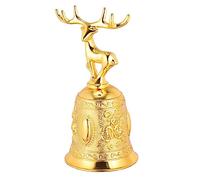 2 Pcs The Bell Gold Decor Gold Table Decor Class Bell Retro Hand Bell Restaurant Call Bell Game Christmas Party Bell Golden Hand Bell Metal Decorative Bell Zinc Alloy SHOWERORO