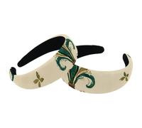 2 PCS Thick Padded Headbands, Fashion Headband Hair Bands, Retro Abstract Iris Pattern Velvet Wide Top Turban for Girls Women Men