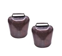 2 Pcs Thickened Iron Cow and Sheep Bell with Smooth Surface, Portable Farming Bell Accessories for Animal Supplies and Decorative Hanging in Farm and Ranch Settings