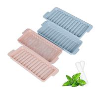 2 Pcs Thin Ice Cube Tray for Bottles, Ice Stick Tray with Lid, Easy Release Water Bottle Ice Cube Trays, Long Ice Cube Making Moulds for Cocktails Whisky Summer Drink (Pink+Blue)