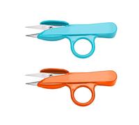 2 Pcs Thread Nippers Mini Cross Stitch Sewing Scissors Craft Clipper High Carbon Steel Sewing Scissors Mini Thread Cutter Great for Trimming Threads Stitch DIY Supplies and Embroidery Random Color