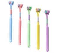 2 Pcs Three-Sided Soft Hair Toothbrush, Effective Wrap-Around Design, Deeply and Thoroughly to Clean Teeth and Gums, Suitable for Adults and Children Toothbrushes, Random Color