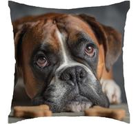 2 Pcs Throw Pillowcase Boxer Dog Cushion Covers For Bedroom 45X45Cm