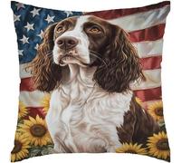 2 Pcs Throw Pillowcase English Springer Spaniel Pillow Cases 45X45Cm