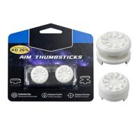 2 Pcs Thumb Grips For P-S4 PS5 Controller Accessories,Durable,High-Performance Silicone Joystick Replacement,Enhances Accuracy And Grip In FPS Games,Available In Tall And Medium Handle Sizes (White)