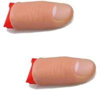 2 Pcs Thumb Tip Magic Tricks Fake Thumb Tip Silk Vanish Magic Disappearing Silk Fake Thumb Tip Magic Trick Gimmick Close up Illusions Making Objects Appear/Disappear Magician Accessory
