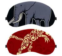 2 PCS Tiger Red Sleep Mask, Light Blocking Sleeping Eye Mask for Women Men, Night Blindfold, Breathable Eye Mask Cover