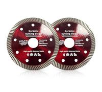 2 PCS Tile Cutting Disc for Angle Grinder, 115mm Diamond Cutting Disc Ultra Thin Cutting Discs for Fast, Clean Cut on Concrete, Tiles, Stones, Marble and Ceramics