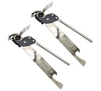 2 PCS Tin Opener, Stainless Steel Butterfly Can Opener Manual Easy Turn Handle Durable Grip Tin Opener for Kitchen Daily Use Camping Travel Food Can Opening Tool