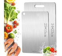 2 Pcs Titanium Cutting Board, Multifunctional Titanium Chopping Board,Double-Sided Food Grade, Pure Titanium Cutting Board,for Ensure The Original Taste of The Ingredients