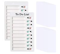 2 Pcs to Do List Checklist Board, Chores Chart for Kids Adults Routine Chart for Children, Chores Chart For Kids, To Do List Whiteboard, Blank Checklist Board with 10 Detachable Cardstock