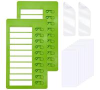 2 Pcs to Do List Checklist Board, Chores Rules Chart for Kids Adults, Daily Reminder Board, Visual Organiser, Slide Track to Do List, with 2 Acrylic Adhesive, 10 Replaceable Blank Paper