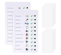 2 Pcs to Do List Checklist Board, Weekly Planner Whiteboard, Perfect Month Planner, Memo or Event Reminder for Adults and Children, Work Planner Blackboard, with 10 Replaceable Blank Paper