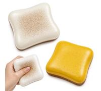 2 PCS Toast Squishy, Bread Squishy Ornament Set, Pocket Sized Desktop Display Accessory for Workspace Layout, Household Decoration and Portable Travel Decor Matching