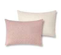 2 Pcs Toddler Pillow Cases Cotton Muslin Soft Breathable Toddler Pillow Cases Protectors for Baby Kids Girl Boy (Sand Red+beige)