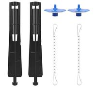 2 Pcs Toilet Flush Valve Repair Kit for GP1229656 Plastic Toilet Canister Flush Valve Replacement Kit with Chain Center Guide for Home Bathroom