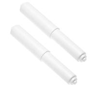 2 Pcs Toilet Paper Holder, Plastic Toilet Tissue Roll Holder, Replacement Roller Spindle Spring for Bathroom WC (White)