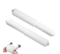 2 PCS Toilet Paper Holder Rollers, Plastic Toilet Tissue Roll, Toilet Roll Holders Insert, Loo Roll Holderc, Spring Loaded Bathroom Replacement Roller(White)