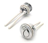 2 Pcs Toilet Push Button Rods, 38mm Universal Chrome Dual Flush Toilet Push Button High Pressure Pumps Accessories for Toilet Closestool Toilet Flush Valve Repair Kit (Silver) Toilet Tank