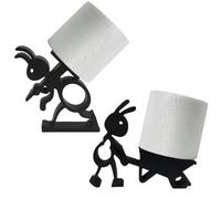 2 PCS Toilet Roll Holder, 3d Printed Freestanding Toilet Roll Holder with Funny Ant Design, Space-Saving Black Bathroom Accessories, Cute Bathroom Decor