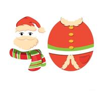 2 Pcs Toilet Seat Covers, Christmas Toilet Stickers Xmas Bathroom Toilet Lid Decor Christmas Santa Claus Toilet Cover for Christmas Home Decoration