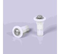 2 PCS Toilet Seat Fittings and Fixtures Toilet Lid Screws Stainless Steel Top, Fixing Hinges Screws Expanding Nylon Nuts White Fixing Bolt, for Toilet Covers Blind Hole Fitting WC Replacement Kit