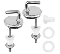 2 Pcs Toilet Seat Fittings - Toilet Seat Screw Fittings and Repair Parts,Toilet Seat Hinges Compatible with Most Standard Toilet,Easy and Fast Installation Replacement Hinge for WC Toilet Blind Hole