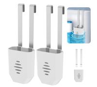 2 Pcs Toilet Tank Cleaning Tablet Holder, Hanging Toilet Bowl Bleach Cleaner Bracket with Metal Hook, Tank Tablet Organizer for Home Dormitory Hotel Blocking Dissolved Impurity