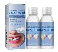 2 Pcs Tooth Filling Repair Kit, Temporary Tooth Filling for Missing Broken Tooth Replacement Dislodged Crowns, Secure Fit Thermal Forming
