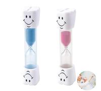 2 Pcs Toothbrush Timer For Kids-Pink 3 Min&Blue 2 Min Timer For Teeth, Sand Timers For Kids, Fun Bathroom&Kitchen Accessories, For Improve Oral Hygiene-Useful For Games, Cooking Eggs Etc.