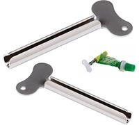 2 pcs Toothpaste Squeezer - Squeezer Key Stainless Steel Toothpaste Roller Tube Wringer for Paint, Cream, Cosmetic and Hair Dye