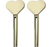 2 Pcs Toothpaste Tube Key - Metal Tube Key Paste Squeezer | Stainless Steel Toothpaste Roller Tube Wringer, Tube Squeezer Key Suitable for Save Toothpaste, Creams, Paint, Cosmetic Hair Dye (Gold)