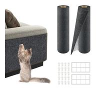 2 Pcs Total 78.7"x15.8" Cat Scratch Furniture Protector, Trimmable Couch Protector from Cat Claws, DIY Cat Scratcher for Couch Furniture or Wall Protector, and Covering Cat Tower(Dark Grey)
