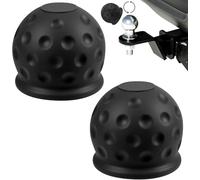 2 Pcs Tow Bar Ball Cover for Haval H5 H6 H9 Red Raptor H1 M6 H2 H3 H4, Towball Cap Protector, Trailer Hitch Ball Cover, Weatherproof, Durable, Flexible, Rubber
