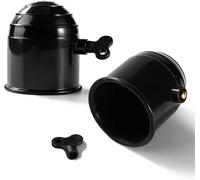 2 Pcs Tow Bar Ball Cover for Mercedes-Benz E-Class E350 E450 E53/E63 S E, Towball Cap Protector, Trailer Hitch Ball Cover, Weatherproof, Durable, Hard plastic,Black