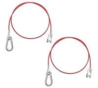 2 PCS Trailer Breakaway Cable, Caravan Breakaway Cable, 1 Metre Trailer Safety Cable, Red Breakaway Cable for All Common Braked Trailers