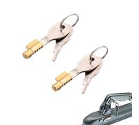 2 PCS Trailer Hitch Lock Sturdy Trailer Lock Hitch Lock Heavy Duty Trailer Hitch Coupling Lock Set with 4 Keys for Towing Caravan Trailer Security