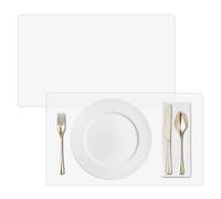 2 Pcs Translucent Silicone Mat for Worktops 40×30cm Heat-Resistant Non-Slip Placemat Sheet Small Silicone Mats for Crafts Resin Mat Clear for Kitchen Baking Pastry, Table,Jewelry,Crafts