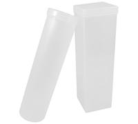 2 Pcs Transparent Cookie Storage Containers Airtight Round & Square Crackers Keepers Ideal for Dry Food and Snacks Kitchen Jars for Cookies and Treats