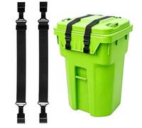 2 PCS Trash Can Lid Locks Adjustable Wheelie Bin Straps for Wildlife Wind And Spilling Proof Universal Outdoor Use