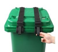 2 Pcs Trash Can Lock for Animals Secure Garbage Can Lid Straps Adjustable Heavy Duty Outdoor Bins, Bear/Raccoon/Dog Proof (2)